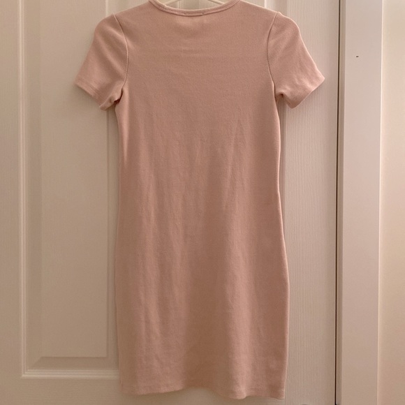 WILFRED FREE Round Neck Mini Dress Peach Size XS - Picture 2 of 5